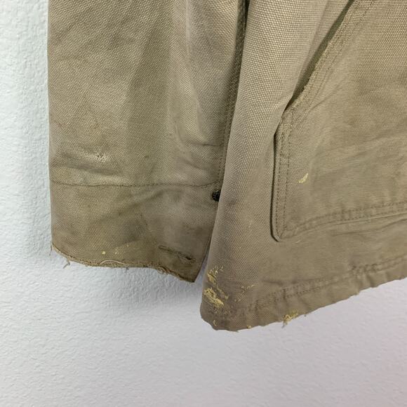 Vintage Sorel Khaki Canvas Work Chore Jacket Mens Large - Picture 4 of 11